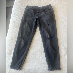 KanCan Black Mid Rise Ankle Skinny Jeans